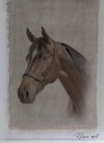 Shabby lap 40x100cm Paard