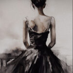 W09 Tuinposter met latjes Ballerina