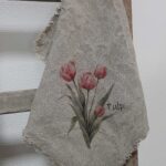 L. Shabby doek roze Tulp