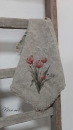 L. Shabby doek roze Tulp