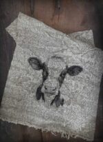 Shabby doek vooraangezicht Koe