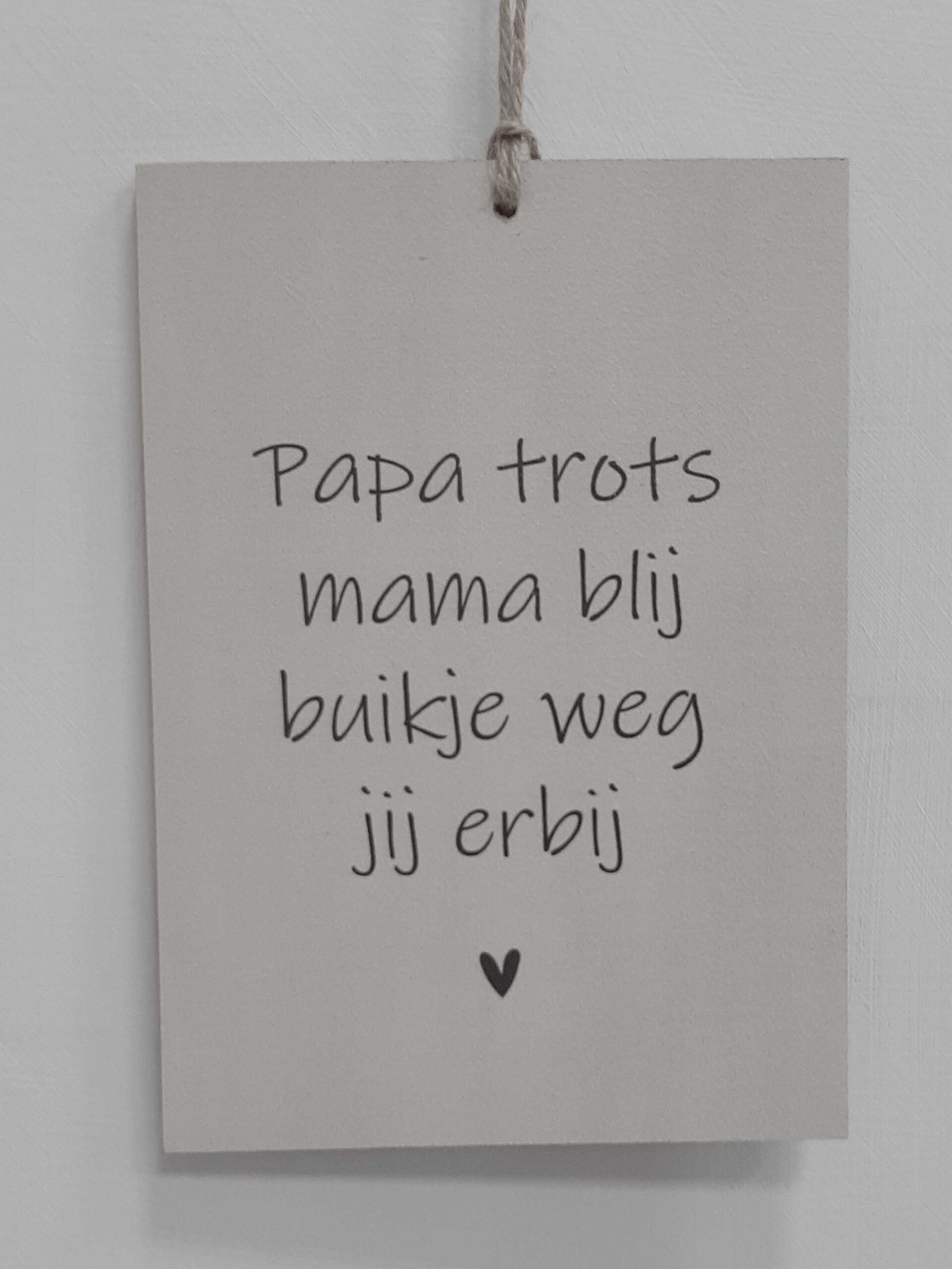 1-pappa-trots Baby Deco bordje Papa trots - Afbeelding 1