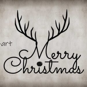 Wenskaart van hout Merry Christmas