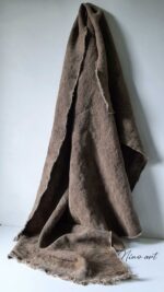 Stoer linnen plaid oud Bruin