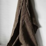 Stoer linnen plaid oud Bruin