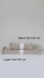 Grof vlaslinnen band 25x145cm - Afbeelding 4