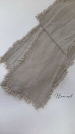 Grof vlaslinnen band 25x145cm