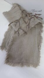 Grof vlaslinnen band 25x145cm - Afbeelding 3