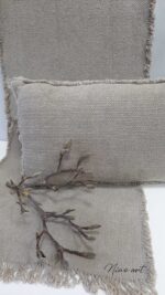 Grof vlaslinnen kussen 40x60cm - Afbeelding 3