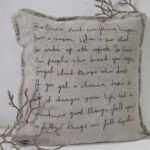 Shabby kussen 50x50 Tekst