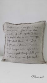 Shabby kussen 50x50 Tekst - Afbeelding 2