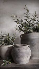 B32 de drie grijze potten olijf