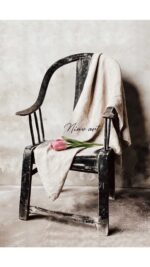 L38 de antieke stoel met tulp  XL