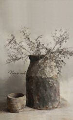L40 tuinposter de Houten vaas en het potje