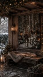Winterposter de drie Rendieren – Image 2