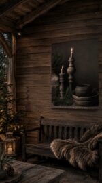 Winterposter de houten Schaaltjes