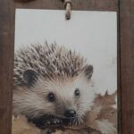 Deco bordje Herfst egeltje