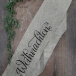 Shabby linnen lint frohe Weihnachten
