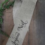 Shabby linnen lint Joyeux Noël