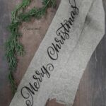Shabby linnen lint Merry Christmas