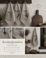 K Shabby doek keukenkruiden Basilicum - Afbeelding 2