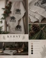 Shabby doek met kerstgroet - Afbeelding 2