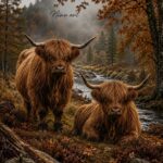 C10 tuinposter de twee hooglanders