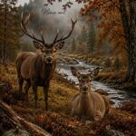 C11 tuinposter de twee Rendieren