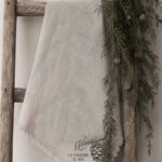 Shabby doek Dennenappel met tekst