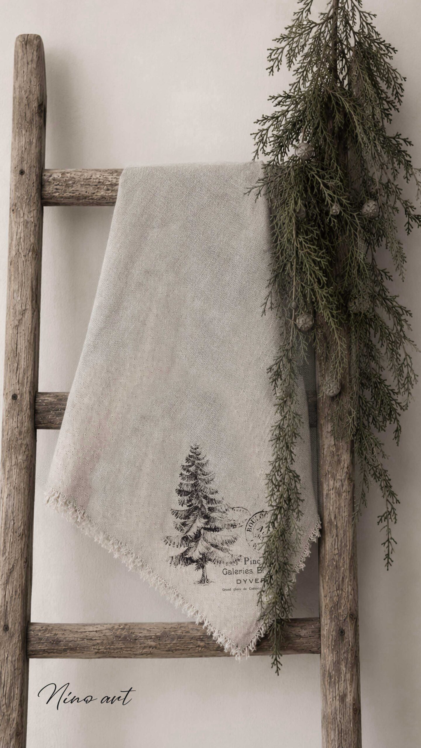 2-dennenboom Shabby doek Dennenboom – Image 1