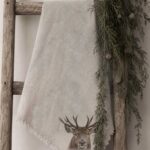 Shabby doek gekleurd rendier vooraangezicht