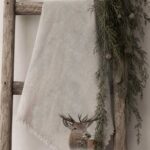 Shabby doek gekleurd Rendier zijaangezicht