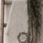 Shabby doek gekleurde krans Merry Christmas
