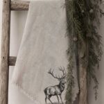 Shabby doek Rendier zwart