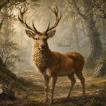 Inductiebeschermer Rendier in bos