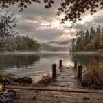 Spatscherm Herfst aan het water