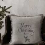 Sierkussen shabby Merry Christmas