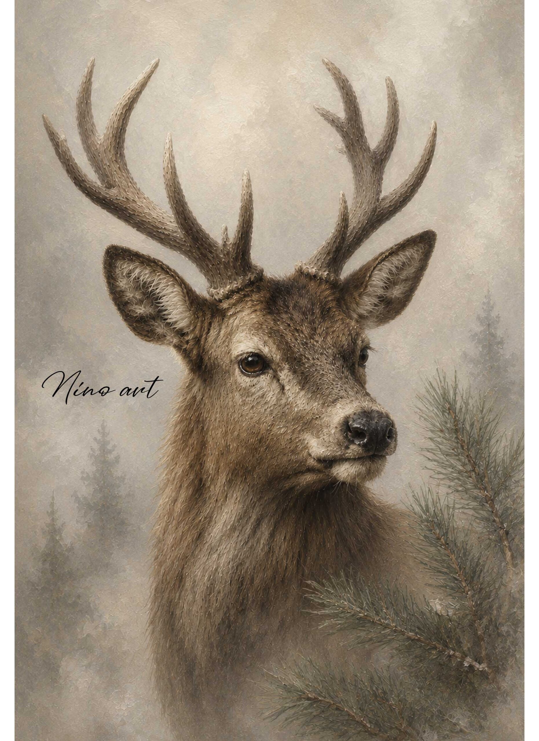 1AAA-X107-rendier Winterposter Rendier rechts – Bild 1