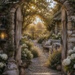C30 tuinposter Poort landelijke tuin