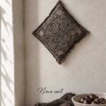 Linnen wandhanger in Kelim stijl