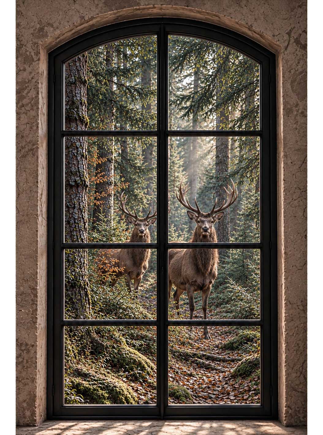 C210A-raamzicht-bosmagie-rendieren C210A tuinposter raamzicht Bosmagie - Afbeelding 1